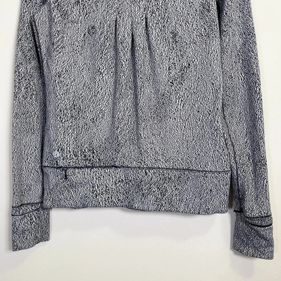 LULULEMON | RUSH HOUR LONG SLEEVE LUON SPRAY JACQUARD WHITE BLACK - Picture 12 of 16